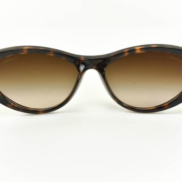 CHANEL Cat Eye: Tortoise Brown Logo Sunglasses bp main image 4